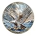 Leabet 157 Inch Zinc Alloy DoubleSided 3D Eagle Challenge Coin Colorful Inspirational Design with Isaiah 4031 Strength in The Storm Theme - Image 2
