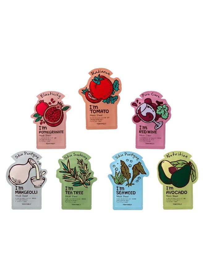 Tonymoly I'M Real Sheet Mask Set (Pack of 7) - Image 1
