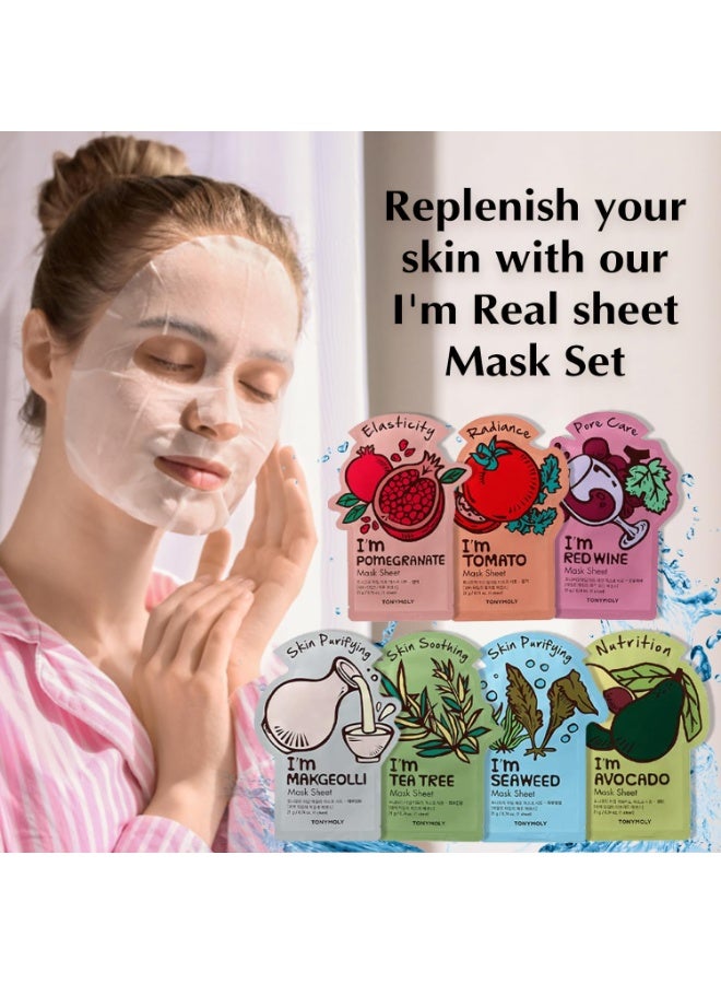Tonymoly I'M Real Sheet Mask Set (Pack of 7) - Image 5