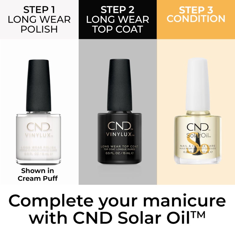 CND Vinylux Longwear White Nail Polish, Gel-like Shine & Chip Resistant Color, Studio White, 0.5 fl. oz - Image 5