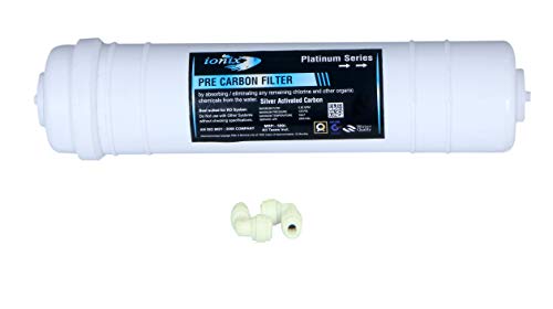 IONIX Inline Filter Set, Activated Carbon & Sediment Filter for RO Water Purifier, Push Fit Type, Universal (Platinum Inline Set with Pre, Post Carbon and Sediment) - Image 2