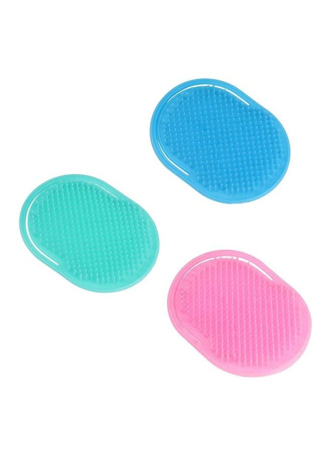 CREATIVE ZONE Pocket Palm Hair Combs, Massager Hair Brush, Shampoo Brush, Portable for Home, Office, Travel and Pets, Multicolor Pack of 3 - Image 1