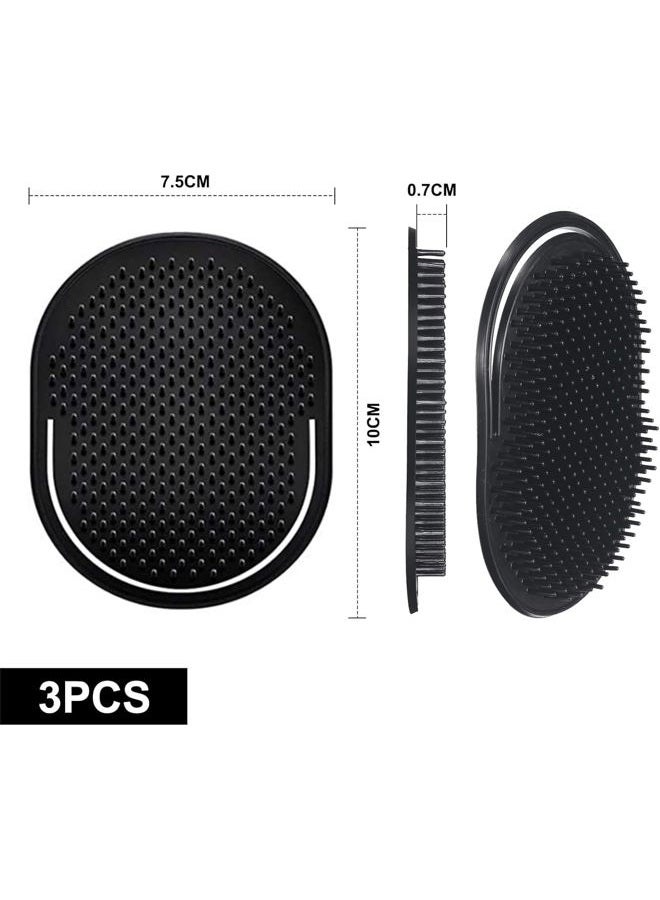 CREATIVE ZONE Pocket Palm Hair Combs, Massager Hair Brush, Shampoo Brush, Portable for Home, Office, Travel and Pets, Multicolor Pack of 3 - Image 2