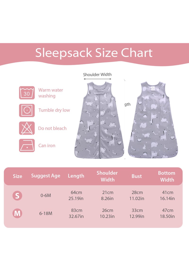 Miracle Baby - Baby sleeping bag 100% cotton sleeveless zipper baby sleeping sack summer swadde wrap - Image 1
