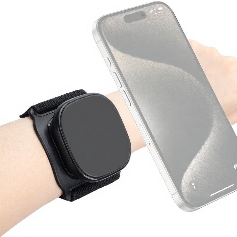 VRIG Magnetic Phone Wrist Strap Universal Holder with N52 Strong Magnet - Breathable Elastic Wristband for Live Streaming Walking Hiking Cycling Running - Image 1