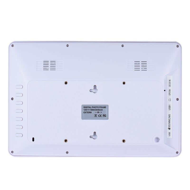 Digital Picture Frame: White High Resolution LED Screen - Built-in 8Ω2w*2 Speakers Automatic Play Multimedia Album for Home & Daily Time Management - Image 2