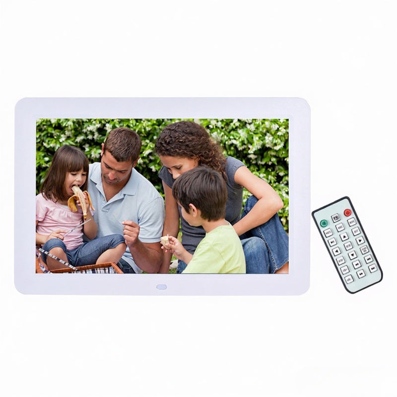 Digital Picture Frame: White High Resolution LED Screen - Built-in 8Ω2w*2 Speakers Automatic Play Multimedia Album for Home & Daily Time Management - Image 5