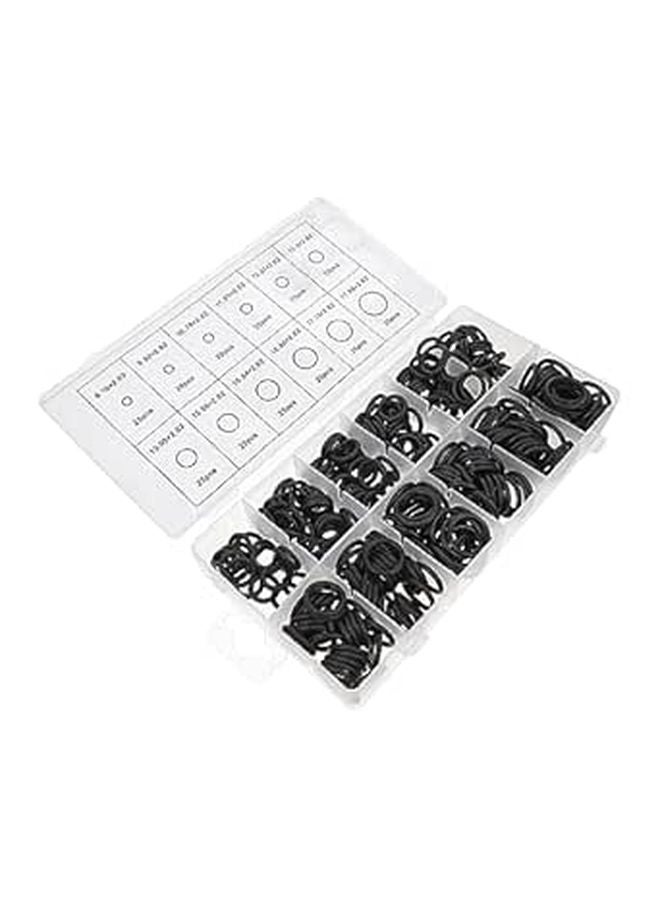 300pcs Black Rubber Seal Assortment Kit for Valves Industrial Equipment Appliances High Pressure Sealing Storage Box - Image 1