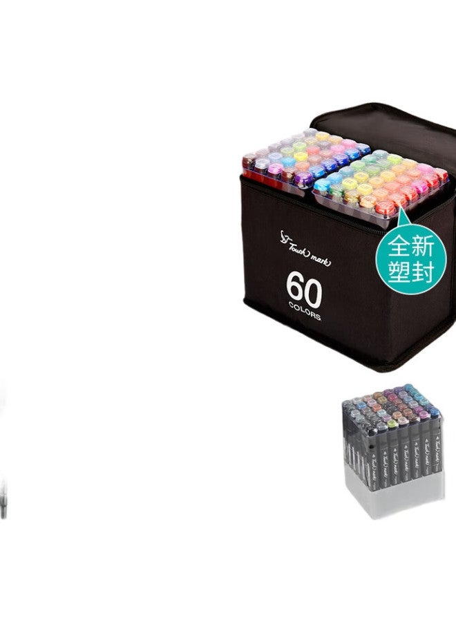 Touch Mark Dual-Tip Markers, 60 Colors, Anime Watercolor Pens, Oil-Based Drawing Pens, Marker Set, Student Stationery, Children'S Gift, Birthday Present For Boys And Girls - Image 2