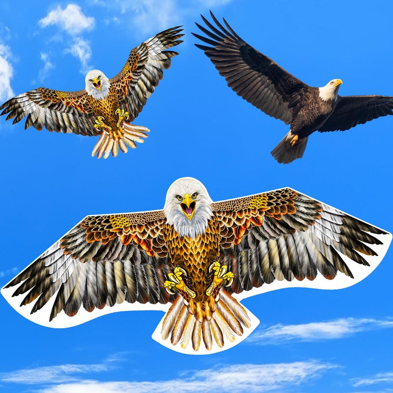 YFAFENGS Bald Eagle Kite for Adults & Kids, Professional Durable Kites for Beginners, Outdoor Activities, Beach & Park - Easy Fly Kites Toys for Family Fun-Brown - Image 5