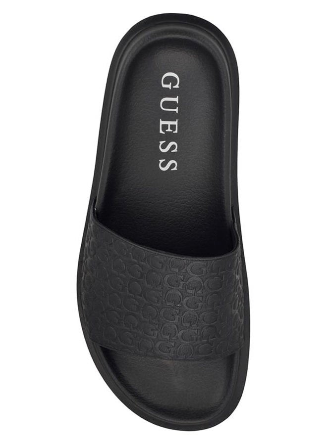 GUESS Men's Vartino Slide Sandal, Black 001, 41 EU - Image 4