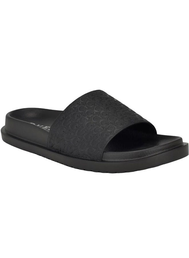 GUESS Men's Vartino Slide Sandal, Black 001, 41 EU - Image 1