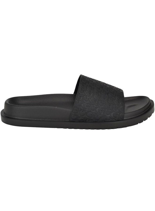 GUESS Men's Vartino Slide Sandal, Black 001, 41 EU - Image 2