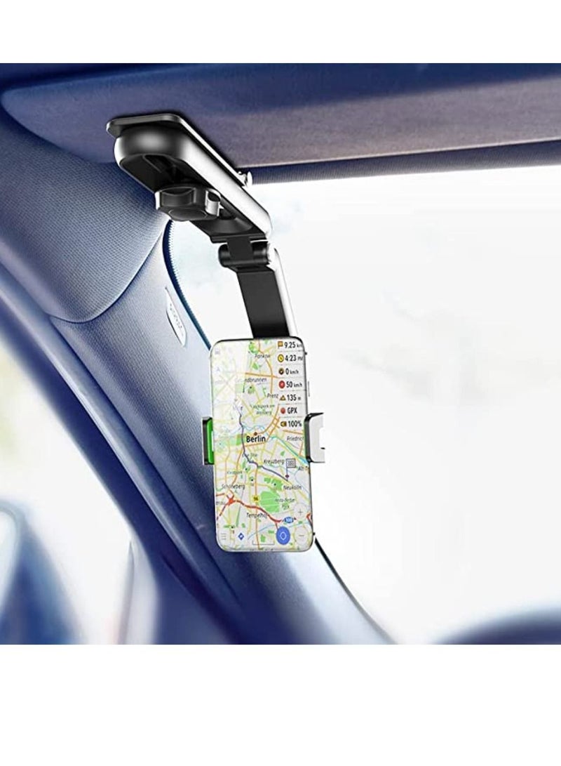 Yuwell Car Phone Mount For Auto Hands Free 360 Rotatable For Smartphone Universal 360 Degrees Car Sun Reflector Mount Stand Smartphone Holder Sun Visor Car Phone Holder - Image 2