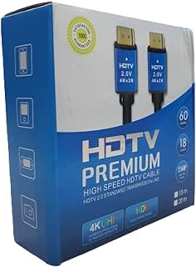 HDMI 2.0V 4K HDMI Cable / 15 Meter/OD 8.0mm 19+1 CCS Support 4K*2K 15M 4k @ 60 Hz 18 GBPS ultra HD 2160P Color Box Packing 