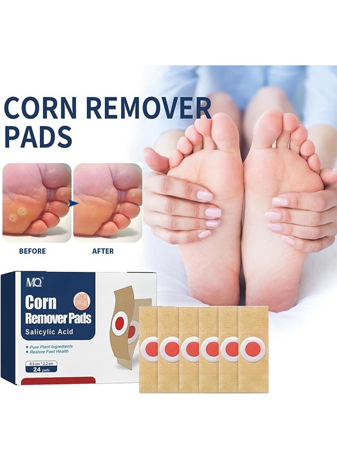 MQ 24 PCS Corn Remover Pads, Corn & Callus Removal for Feet, Corn Removal Plaster with Hole, Skin Exfoliation and Repair, Revitalized Foot Health - Image 2