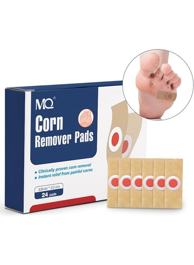 MQ 24 PCS Corn Remover Pads, Corn & Callus Removal for Feet, Corn Removal Plaster with Hole, Skin Exfoliation and Repair, Revitalized Foot Health - Image 1