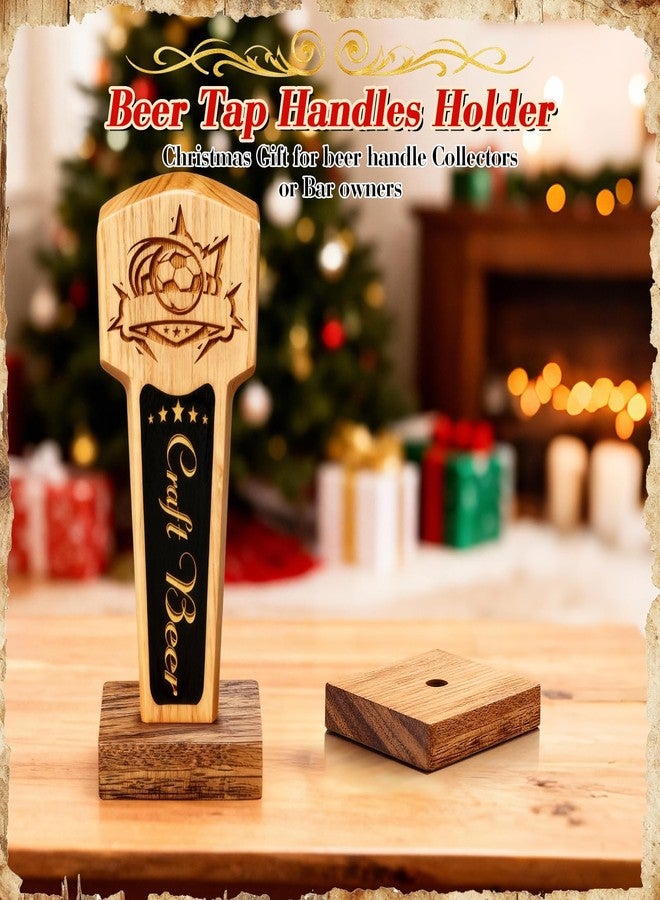 WELLBOM حامل عرض لمقابض صنبور البيرة (قطعتان)، حامل عرض خشبي لمقابض صنبور البيرة، خيط 3/8 بوصة - 16 UNC، حامل صنبور البيرة لعرضه في الحانات، لمحبي البيرة، ولصنع البيرة في المنزل (الحامل فقط) - Image 5