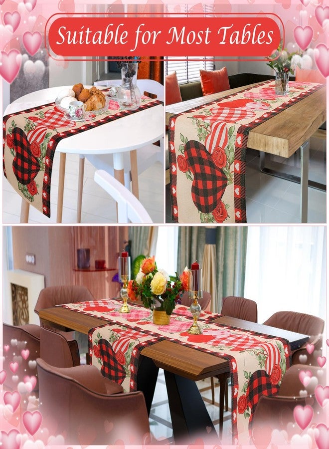 Tetutor Valentines Day Table Runner 13 x 72 Inch, Love Heart Valentine Table Runner Valentines Day Decorations, Kitchen Dining Table Decorations - Image 5