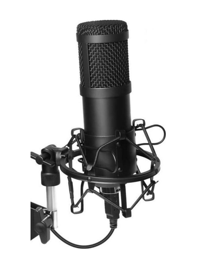 Studio Condenser Microphone Included Adjustable Suspension Scissor Arm Stand, Shock Mount and Pop Filter for PC Karaoke, Gaming, Studio Recording and Broadcasting - Image 2
