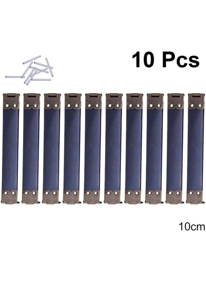 klarako 10pcs 10cm Metal Internal Flex Frames Handbag Hinges Spring Clip Kiss Clasp Bag for DIY Craft Coin Purse Bag Sewing Making Silver  - Image 2