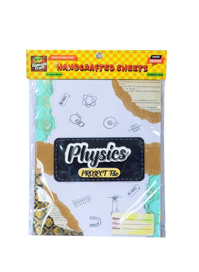 KOMODO CRAFT KOMODO Handcrafted Project Sheets / Physics / A4 Size Sheets / 180 GSM / Pack For 10 Sheets / Ideal For School Project , Stationery / Students - Image 1