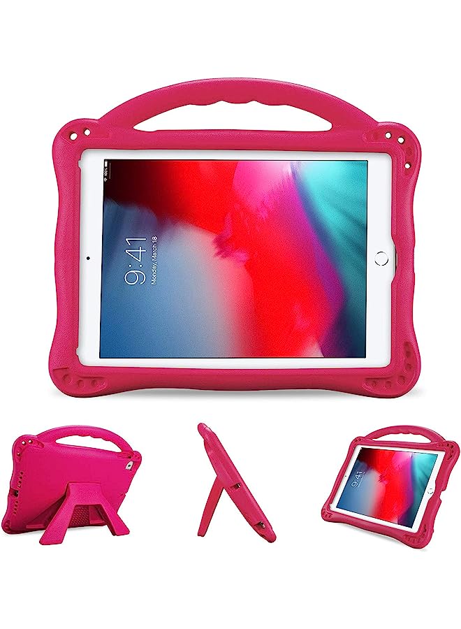 Kids Case For Ipad 9.7 2018 2017 (6Th 5Th Gen) / Ipad Pro 9.7 / Ipad Air 2 / Air 1, Ultra Shockproof Lightweight Rugged Cover Protective Case With Handle Kickstand -Magenta