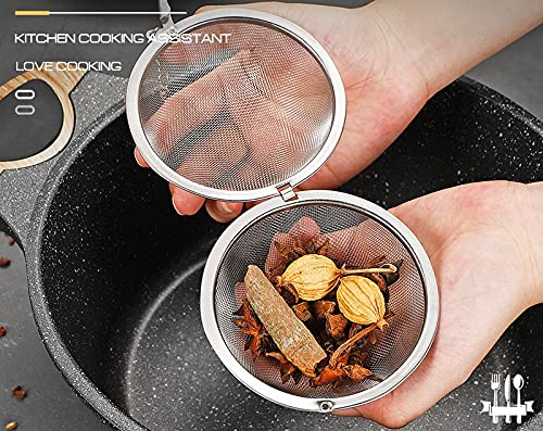 VELINEX® Large Stainless Steel Tea Infuser Ball Set (Pack of 2) – Fine Mesh Loose Leaf Tea Strainer for Teapots | Reusable Herb & Spice Filter, Rustproof & Durable - Image 3