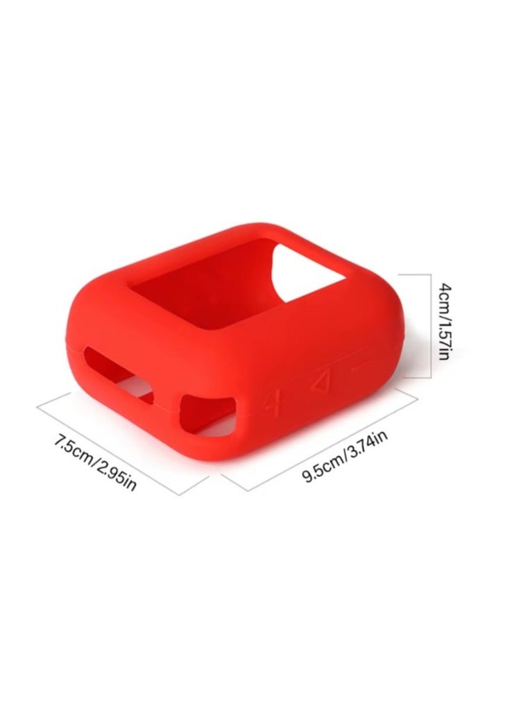 For JBL Go 4 Waterproof Bluetooth Speaker Silicone Cover Case, Portable Silicone Travel Case with Carabiner, Protective Skin Case(purple) - Image 2