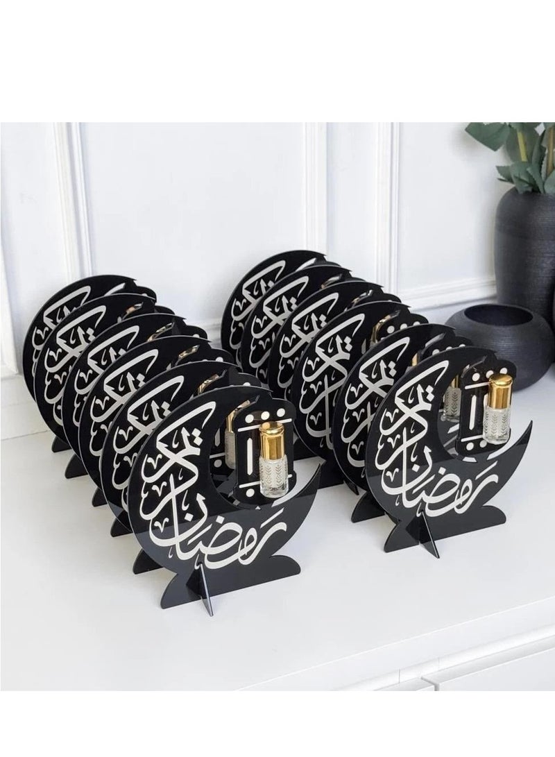 Ramadan, 10 Musk Tahara Distributions with the phrase Ramadan Kareem | Black