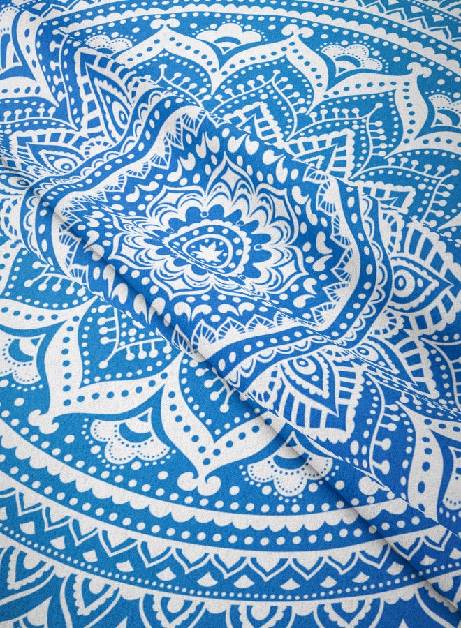 قطعة واحدة من نسيج الحائط مقاس 180 سم × 230 سم، بنمط زهور ماندالا بوهيمي مطحون، خلفية معلقة للغرفة، قطعة قماش لتزيين المنزل - Image 4