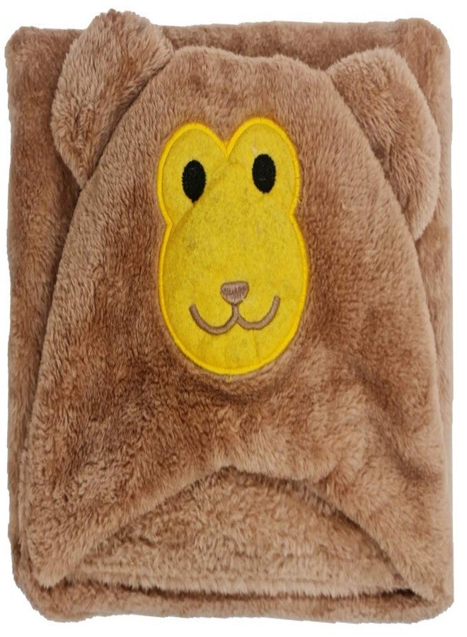 First Kick بطانية أطفال حديثي الولادة من فيرست كيك، عبوة من بطانية أطفال فائقة النعومة، مناسبة للأولاد والبنات (80 سم × 80 سم، من 0 إلى 6 أشهر)، مصنوعة من الصوف المتين، لون بيج، عبوة من قطعة واحدة - Image 3