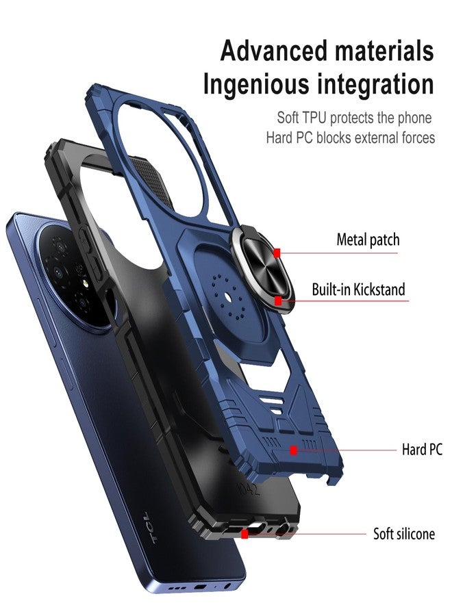 Ailiber for TCL 50 XL NxtPaper 5G Magnetic Case, TCL 60 XE Phone Case with Screen Protector, Ring Kickstand for Car Mount, Military Grade Shockproof Durable Cell Phone Cover for TCL 50XL-Blue - Image 3