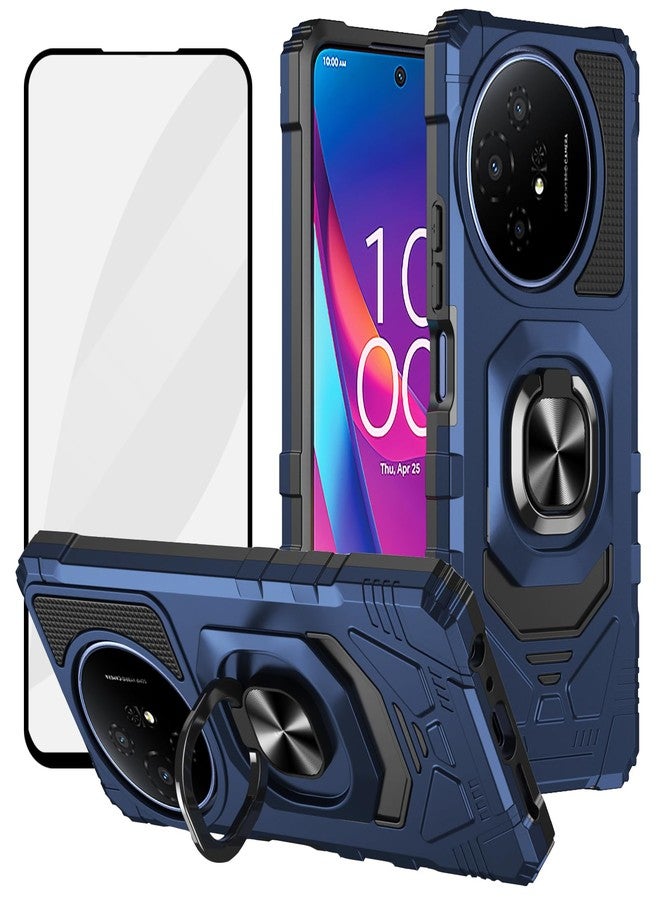 Ailiber for TCL 50 XL NxtPaper 5G Magnetic Case, TCL 60 XE Phone Case with Screen Protector, Ring Kickstand for Car Mount, Military Grade Shockproof Durable Cell Phone Cover for TCL 50XL-Blue - Image 1