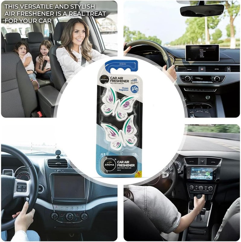Aroma Stylish Butterfly Car Air Freshener for AC Vent – Clip On Solid Perfume Diffuser, Long Lasting High Strength Fragrance, Spill Proof Battery Free Design for Flat Air Outlets - Image 4
