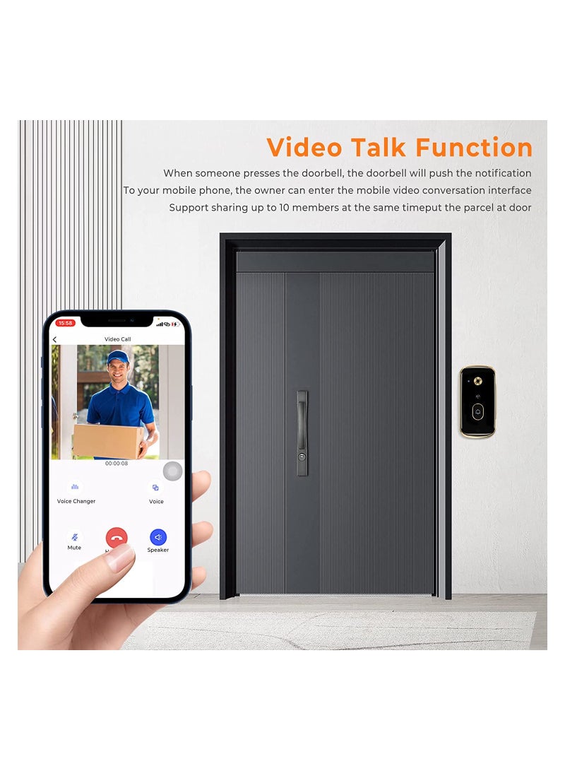 Smart Wireless Video Doorbell with 2 Way Audio Motion Detection Night Vision and Cloud Storage Real Time Alerts for Home Security - Image 3
