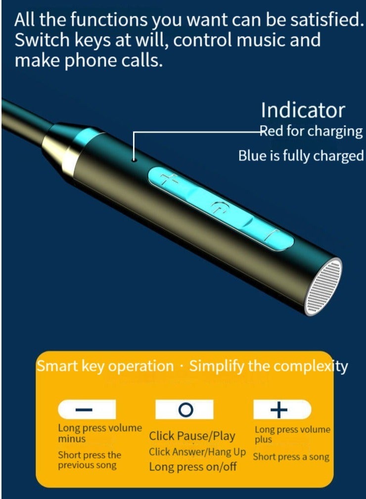 New wireless Bluetooth headset sports binaural in-ear neck-hanging headset super long standby life headset (pink) - Image 3