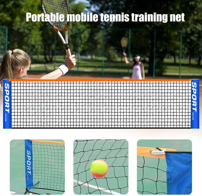 DENPETEC Portable Badminton Net Set for Tennis, Soccer Tennis, Kids Adult Volleyball Training Net Indoor/Outdoor Sports Net for Garden Court Beach Backyard - Image 4