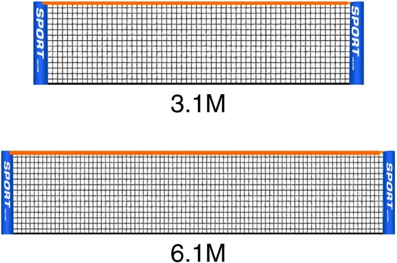 DENPETEC Portable Badminton Net Set for Tennis, Soccer Tennis, Kids Adult Volleyball Training Net Indoor/Outdoor Sports Net for Garden Court Beach Backyard - Image 5