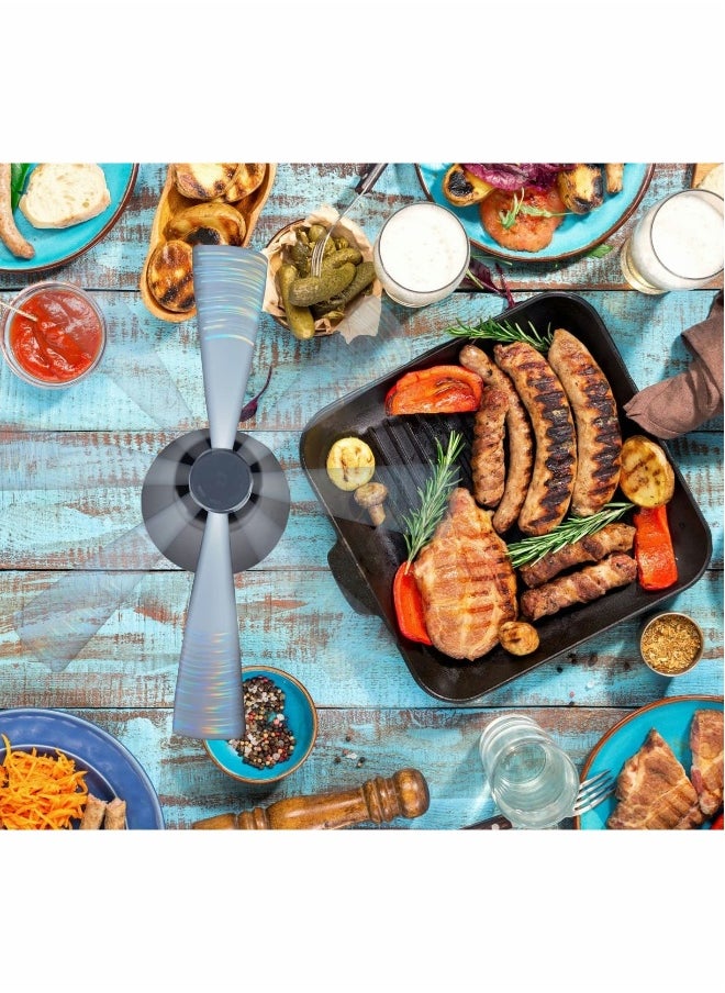 Generic Outdoor Picnic Food Fan Outdoor Fly Repellent Fan Fly Fan for Table Outside Restaurants Meal Portable and Ease of Use to Keep Your Food Clean  - Image 2
