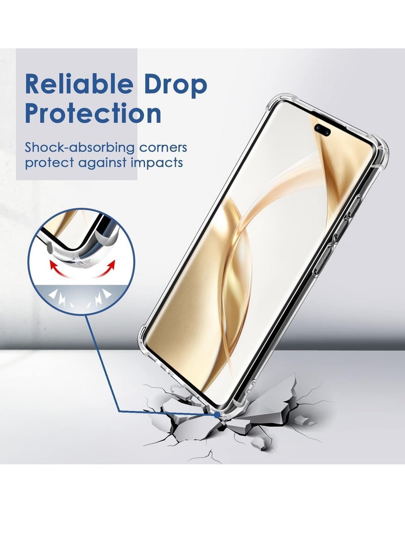 ماركة غير محددة - جراب متوافق مع (Oppo A3/ A3X/ A60 5G) غطاء سيليكون شفاف من مادة TPU غوريلا واقي مضاد للصدمات وزوايا مقاومة للصدمات للكاميرا - شفاف - Image 1