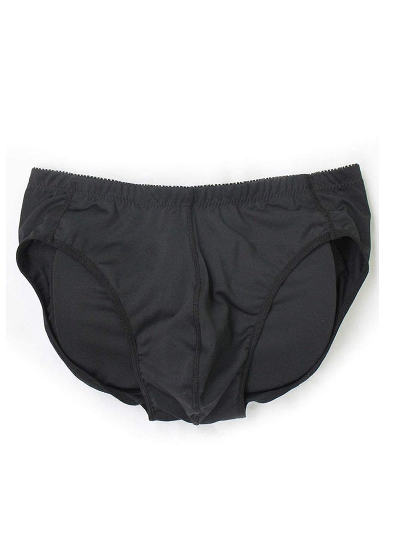 SYOSI Men's Padded Boxer Lifter Underwear, Hip Enhancer Pads padded underwear, lift panties, body strengthening panties with front+rear hips (Color: Black, Size: XL) - Image 1