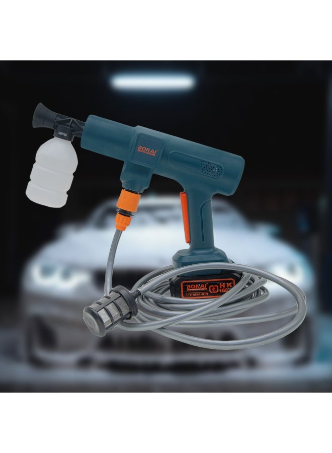 BONAI 168VF Cordless Portable Pressure Washer, High Efficiency Motor, Self-Priming Dual-Use, Overheat Protection, Auto Shut-Off, Increase Pump Head for Car, Garden & Outdoor Cleaning – BN-HK99 - Image 2