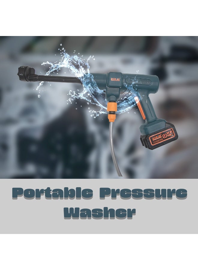 BONAI 168VF Cordless Portable Pressure Washer, High Efficiency Motor, Self-Priming Dual-Use, Overheat Protection, Auto Shut-Off, Increase Pump Head for Car, Garden & Outdoor Cleaning – BN-HK99 - Image 3