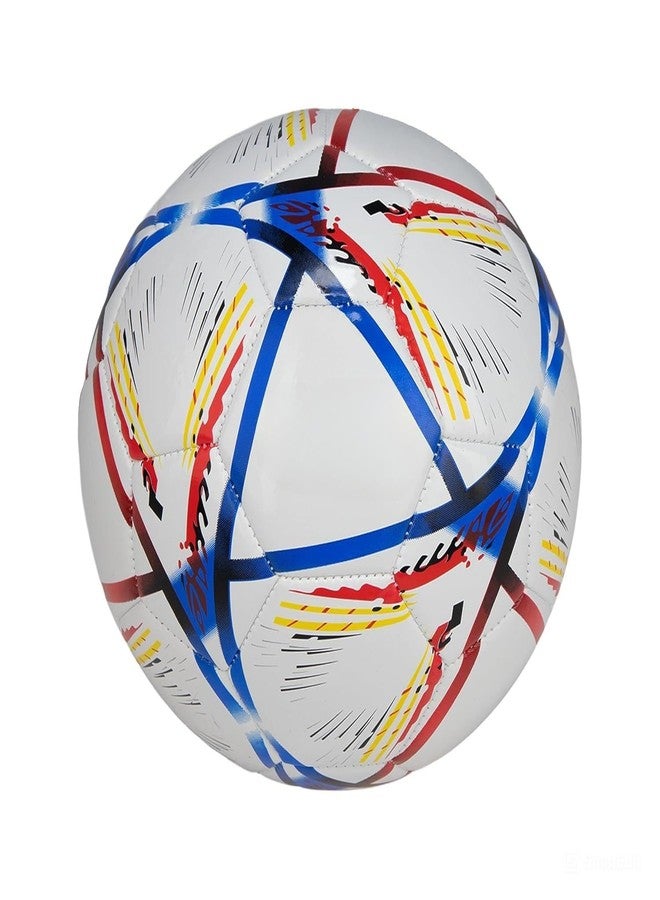 SBJT Football for All Ages Suited for The Grass Fields | PU | Suitable for Grass |Practice Ball | Soccer Ball | for Men/Women | Football Size - 5 (Qatr -01)