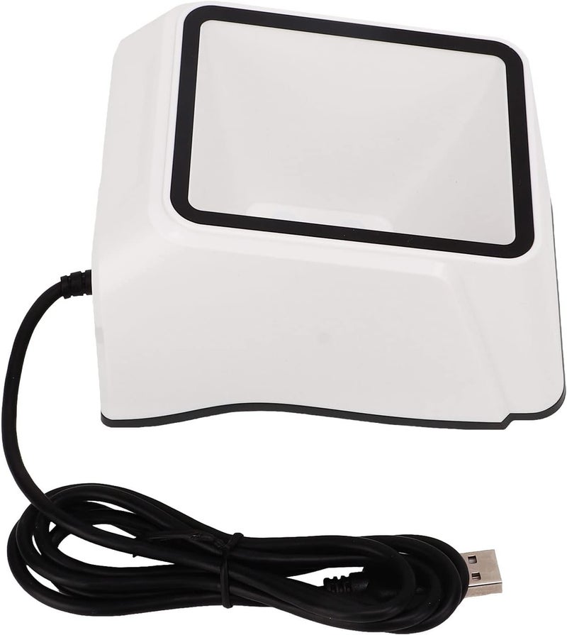 Hands Free Desktop QR Code Reader with Automatic Decoding for Vague and Incomplete Codes - 1D 2D Barcode Scanner for Mobile Payment - Impact ABS Material Housing - White - Image 5