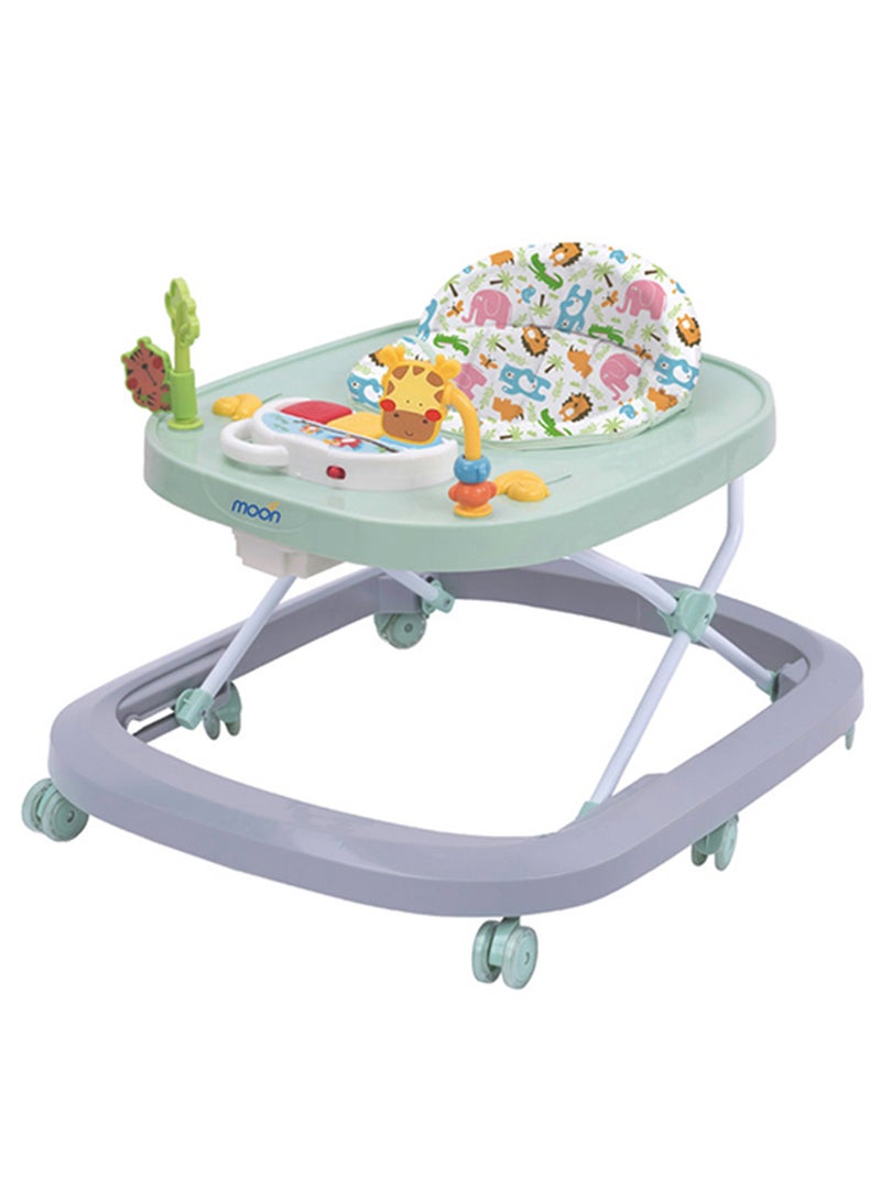 Moon Drive Height Adjustable Baby Musical Walker- Grey Forest - Image 1