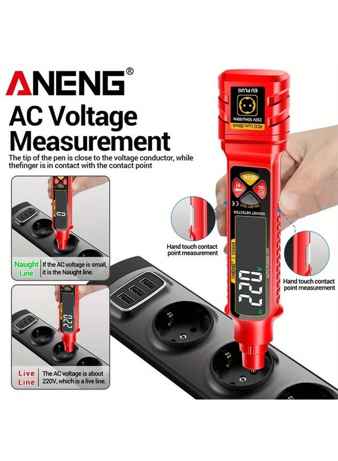 ANENG VD808 الأسود محلل الدوائر اختبار الجهد AC/DC كشف التسرب إيقاف تلقائي - Image 5