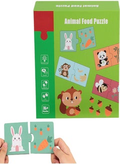 Matching Puzzles For Toddlers - Two Piece Matching Puzzles With Aesthetic Illustrations For,Self Correcting Two Piece Matching Puzzles Made Of Wood For Learn Common Foods And Animals