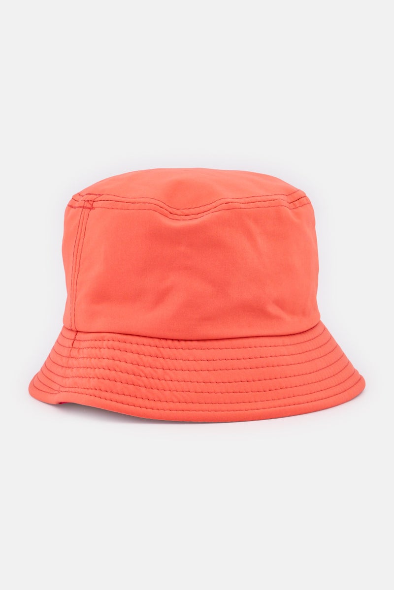 Lefties Mistral x Lefties Kids Girl Embroidered Bucket Hat, Coral - Image 2